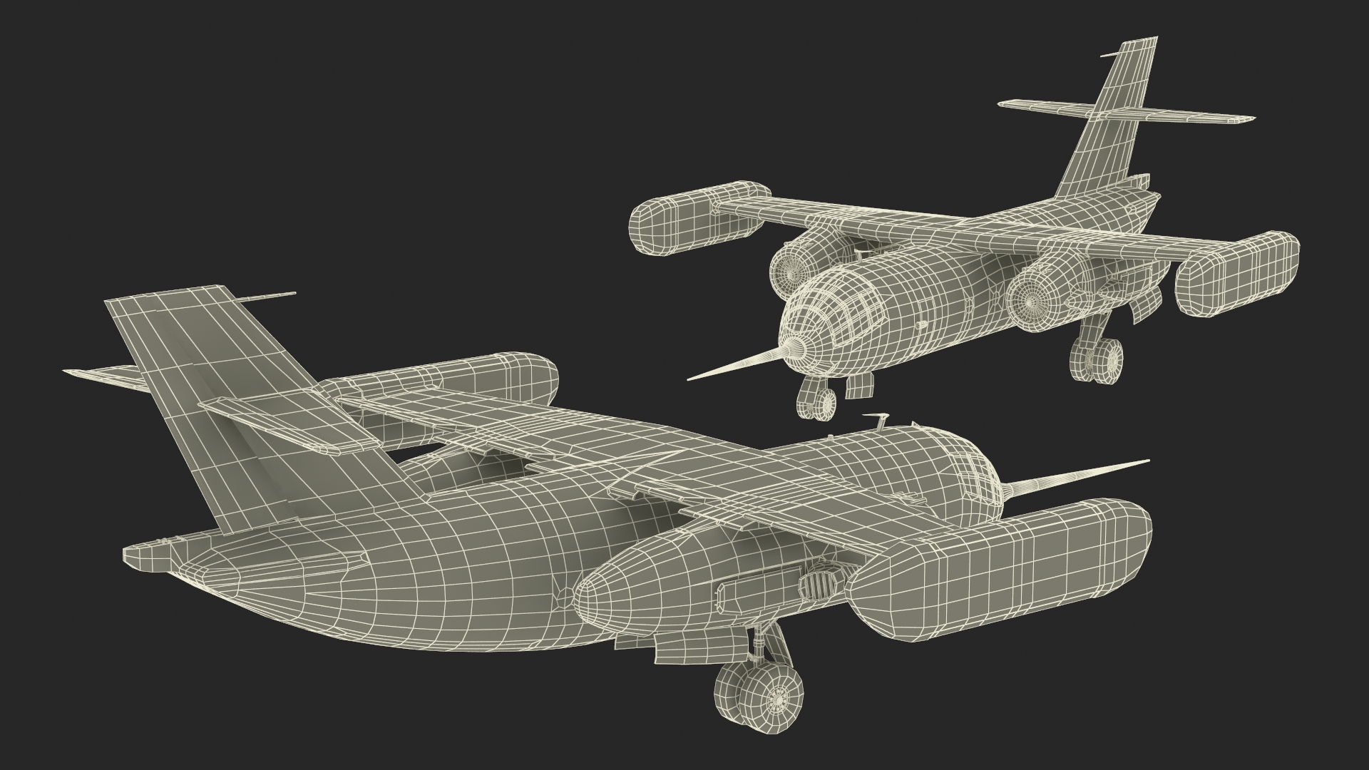 Hover Jet Dornier Do 31 Rigged for Maya 3D model