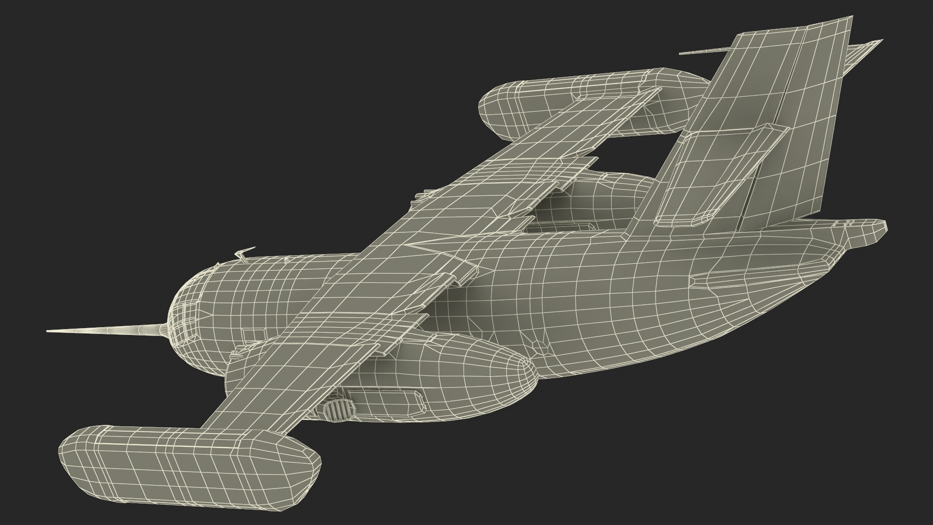 Hover Jet Dornier Do 31 Rigged for Maya 3D model