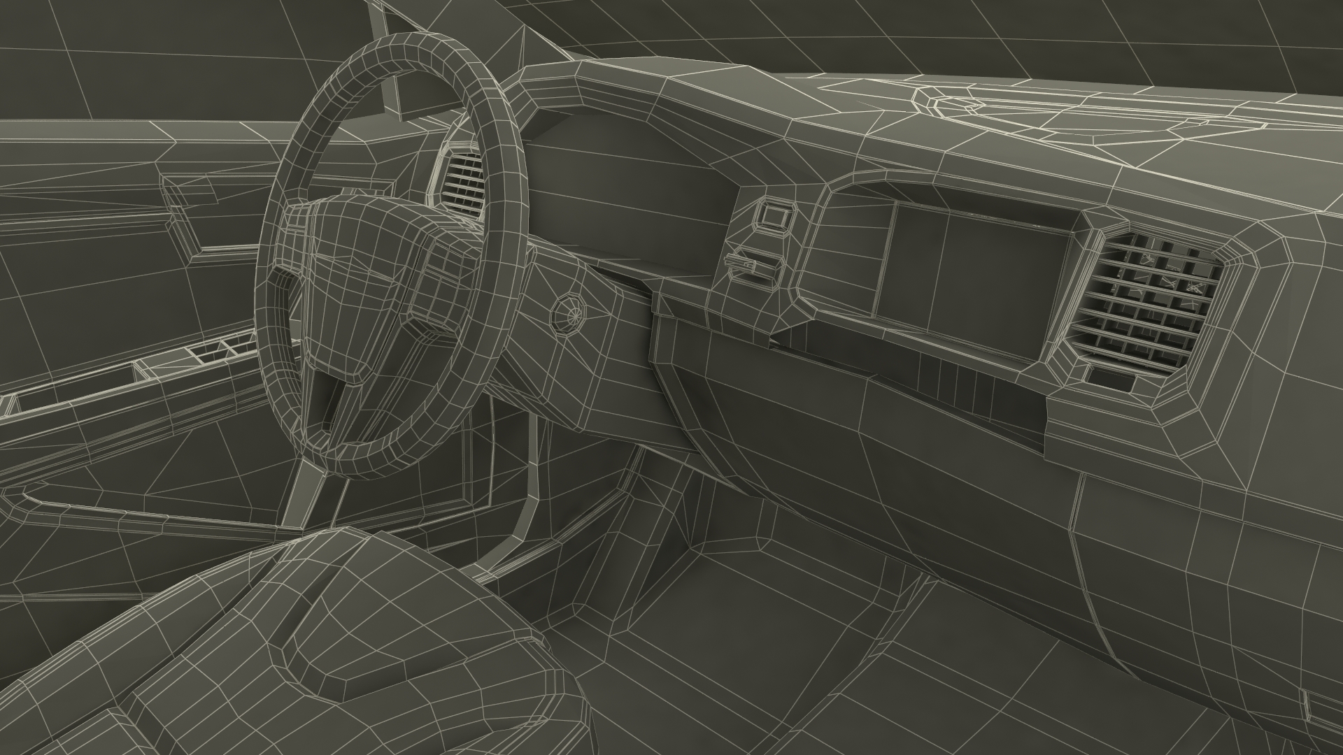 3D Executive Sedan Simple Interior