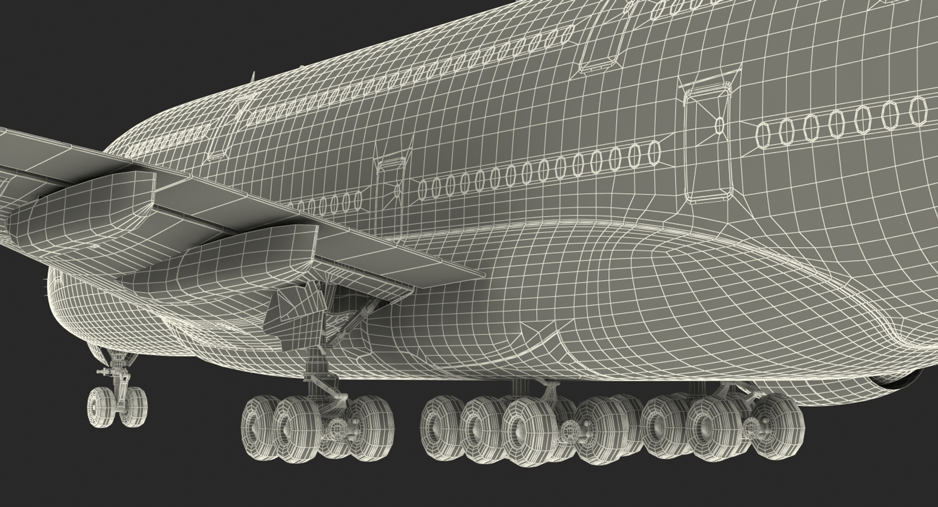 3D Airbus A380 800 Interior Red model