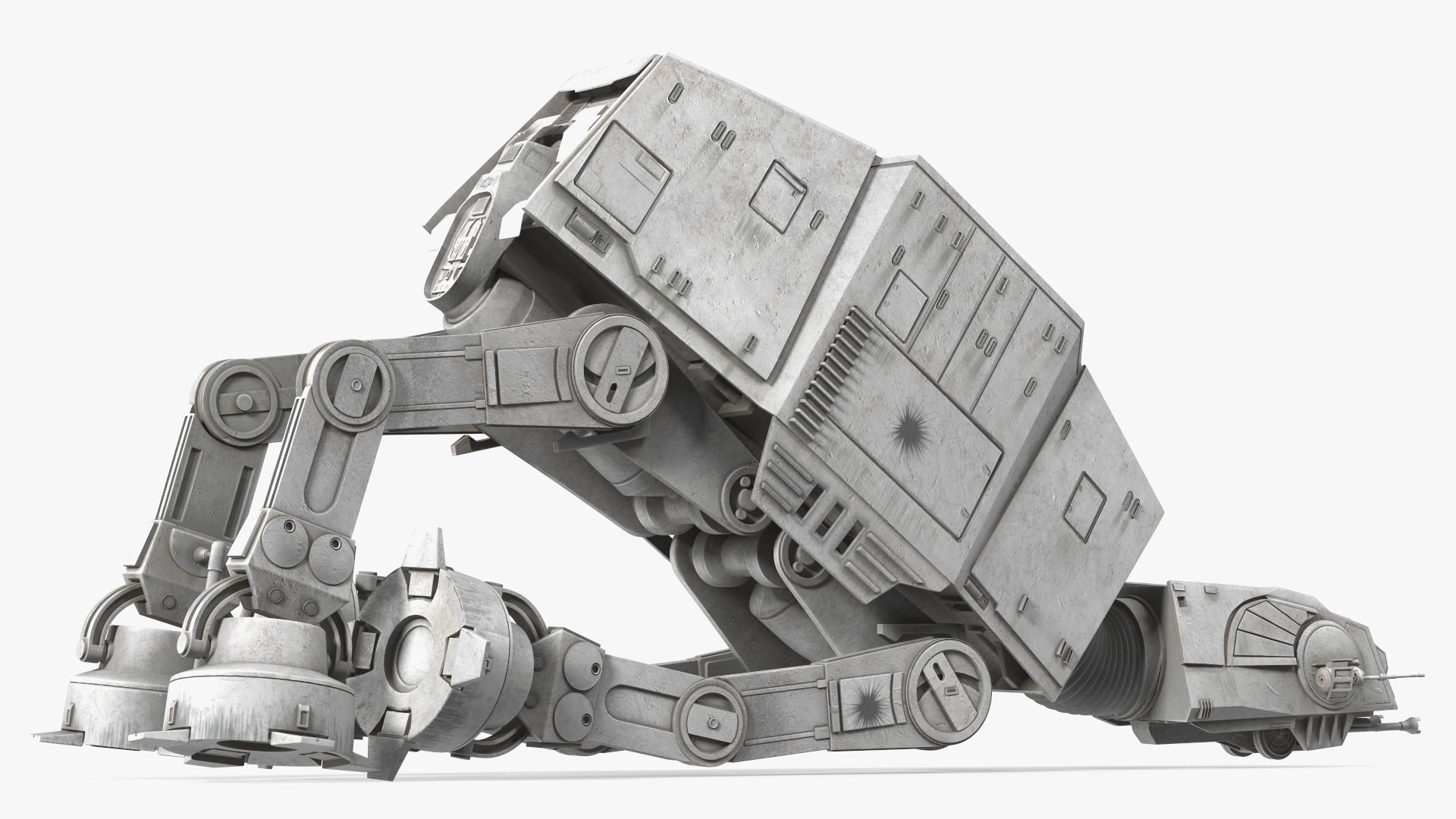 Grunge Broken AT-AT Star Wars 3D model