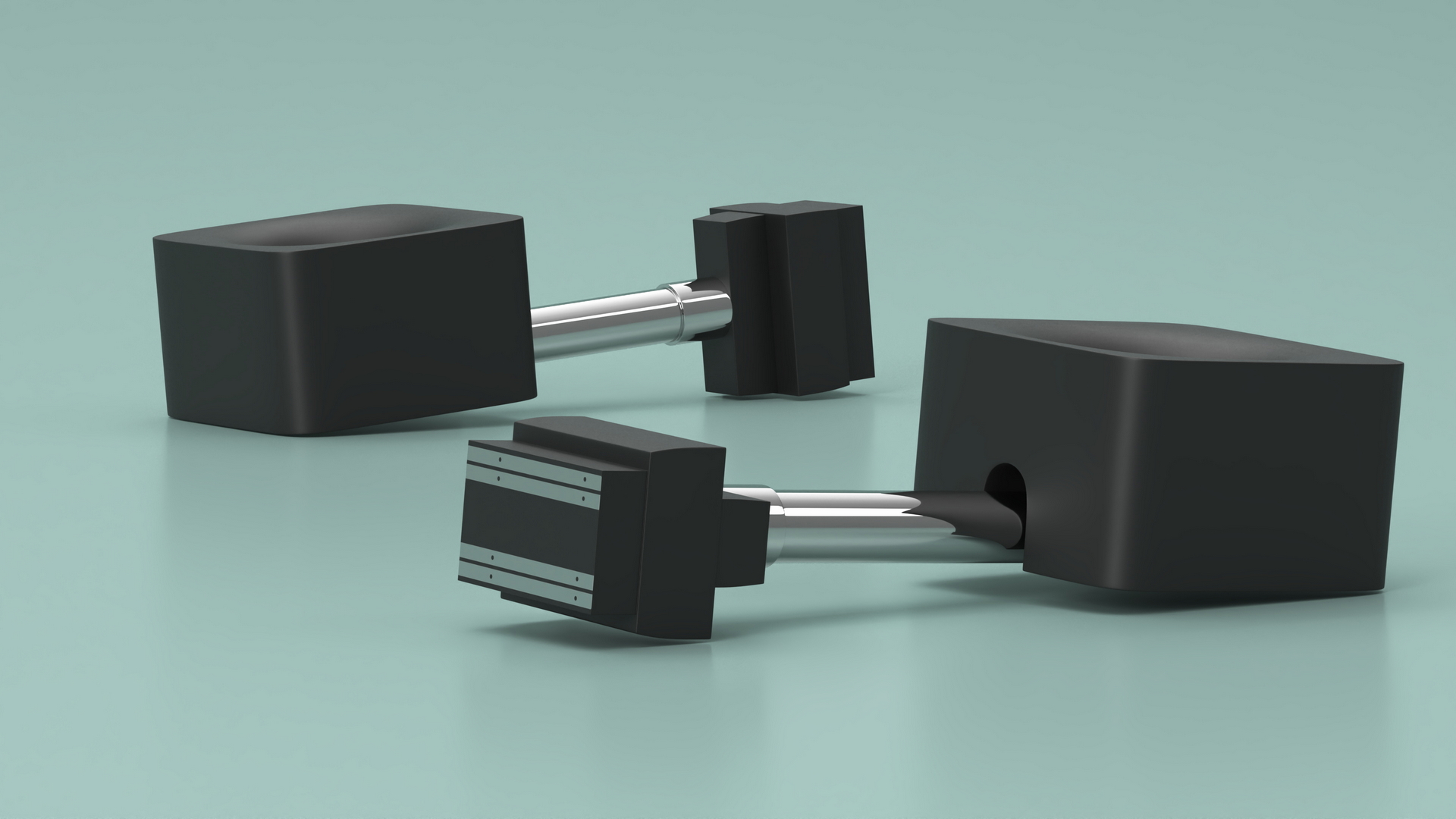 Square LED Track Light Head 3D
