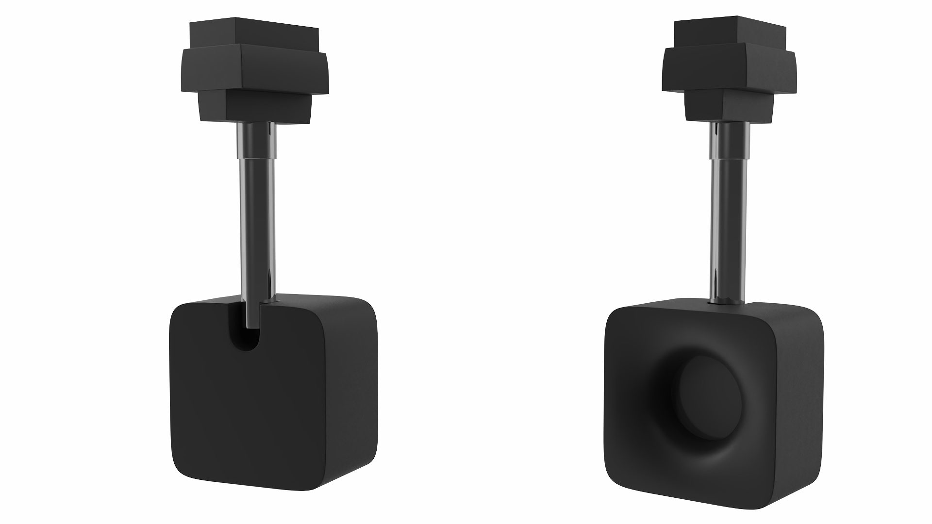 Square LED Track Light Head 3D