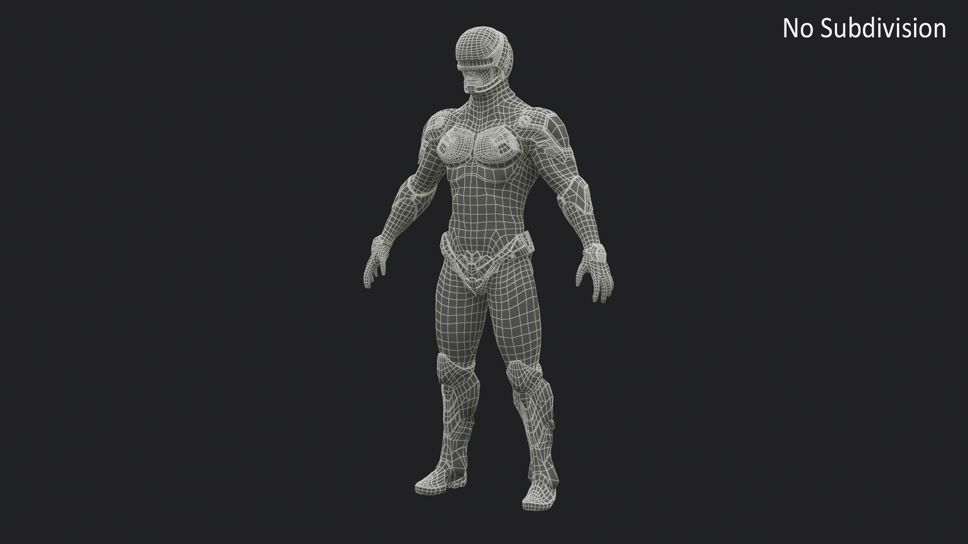 3D Futuristic Cyborg in Red Armor Rigged for Cinema 4D
