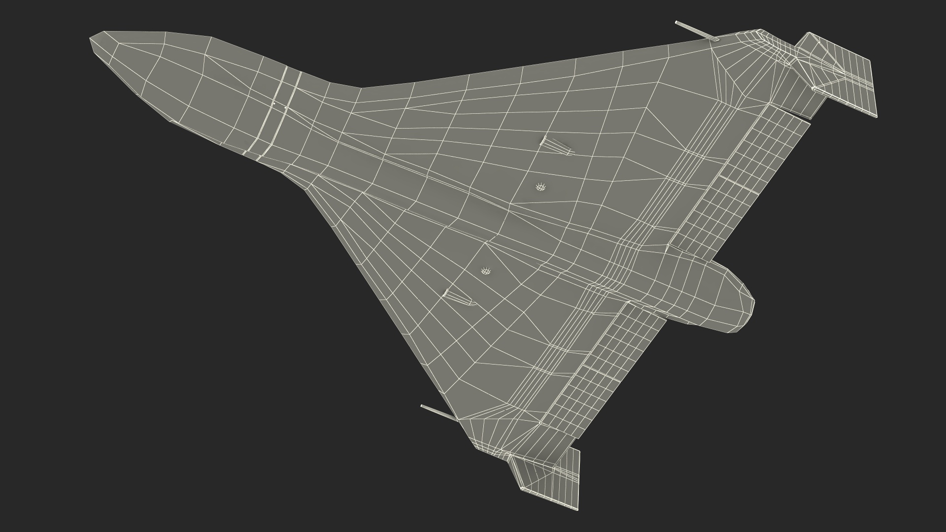 3D model Grey Kamikaze Drone Rigged for Maya