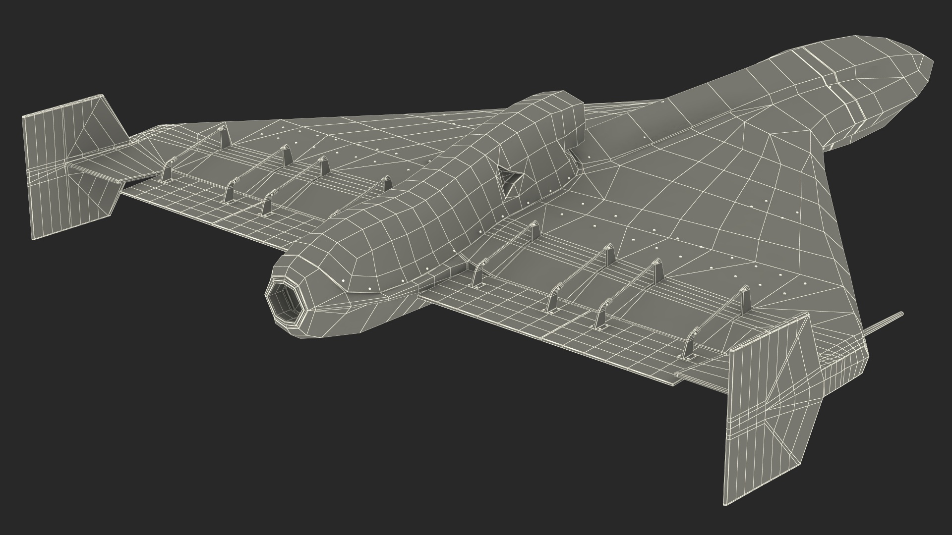 3D model Grey Kamikaze Drone Rigged for Maya
