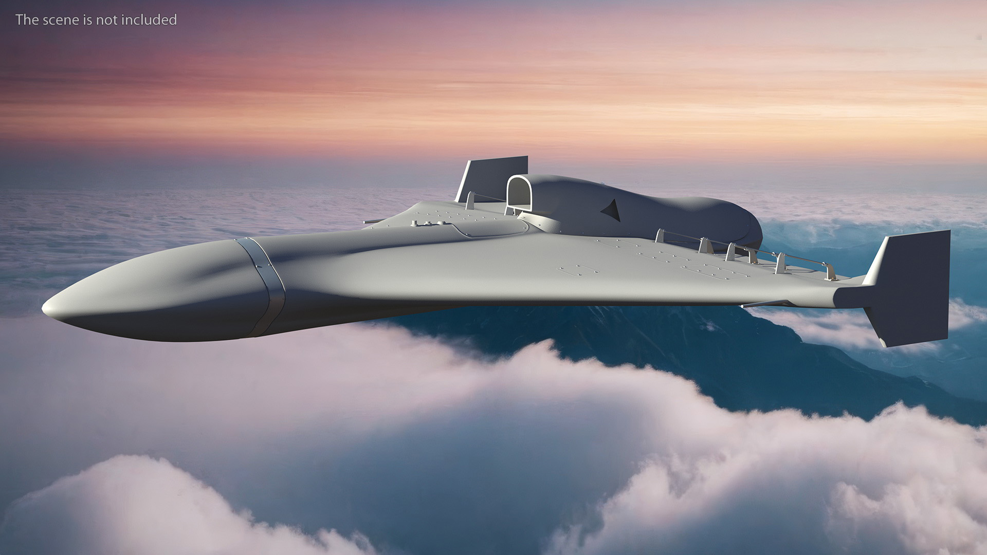 3D model Grey Kamikaze Drone Rigged for Maya