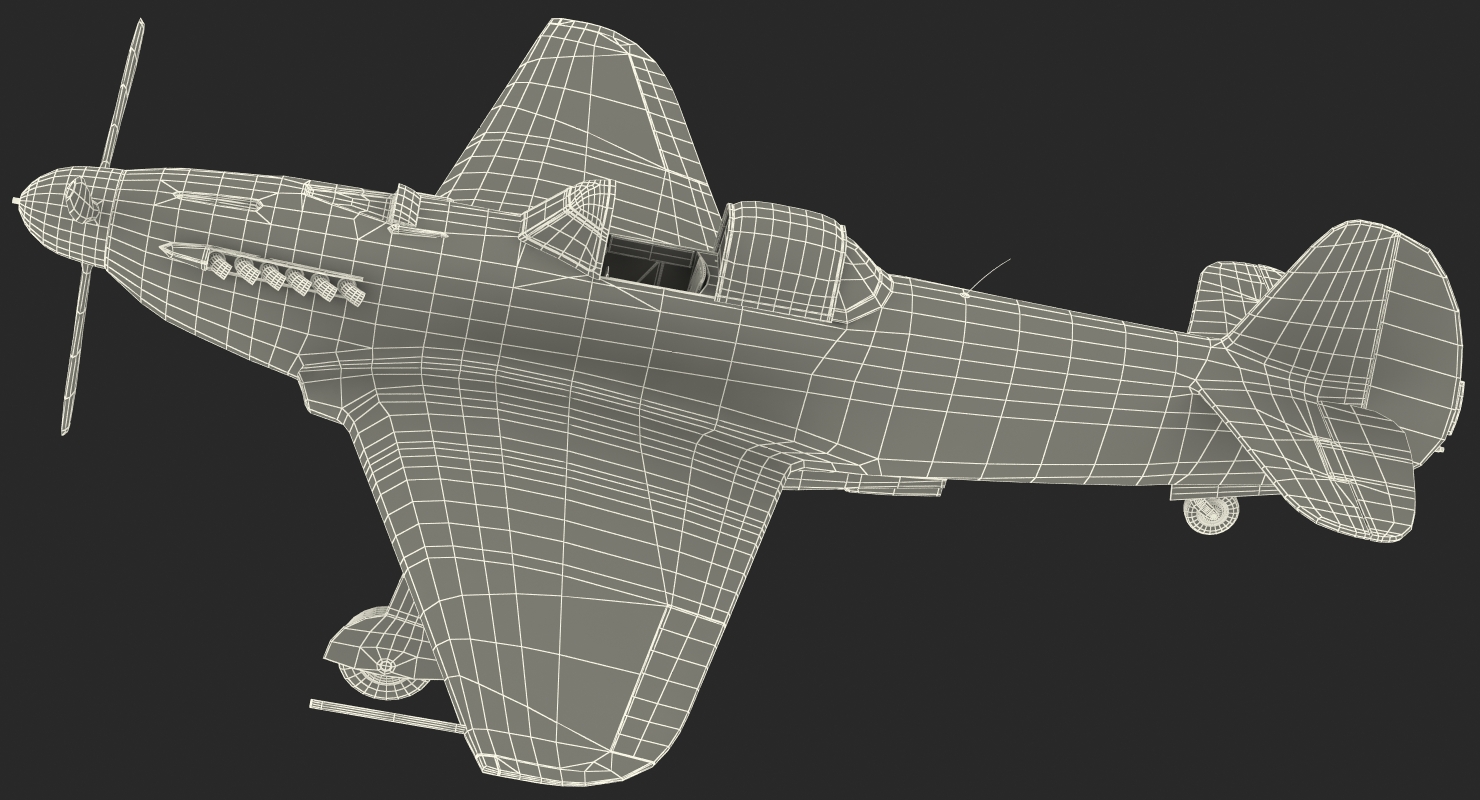 3D Soviet WWII Fighter Aircraft Yak 9 Rigged