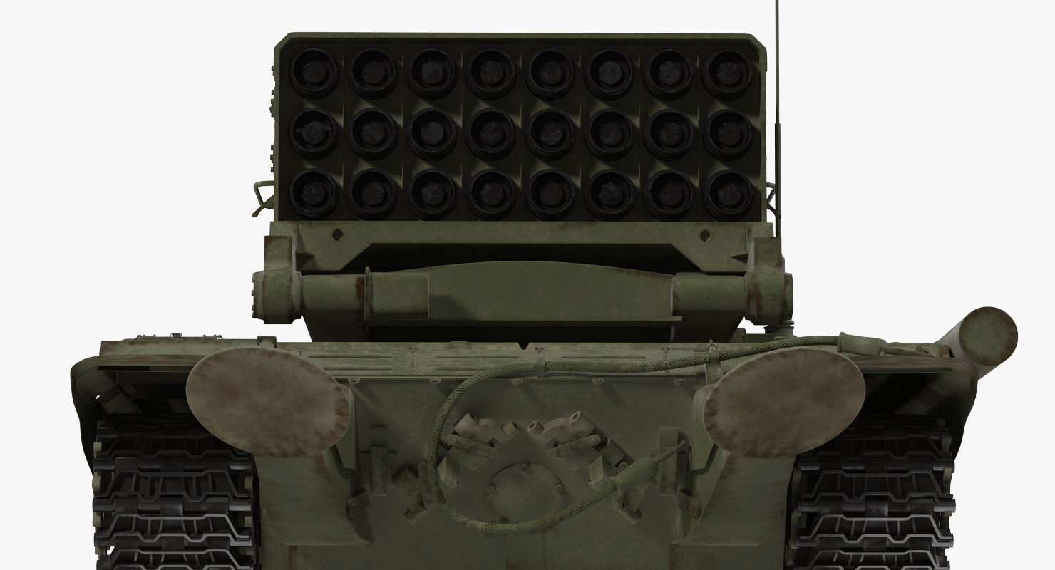 3D Russian Multiple Rocket Launcher TOS 1A Rigged