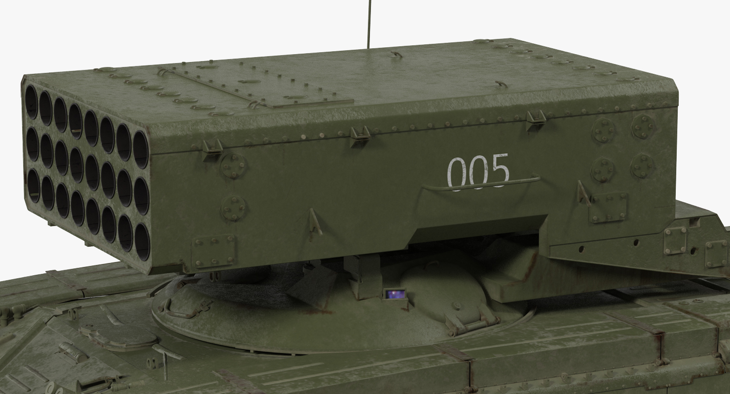 3D Russian Multiple Rocket Launcher TOS 1A Rigged