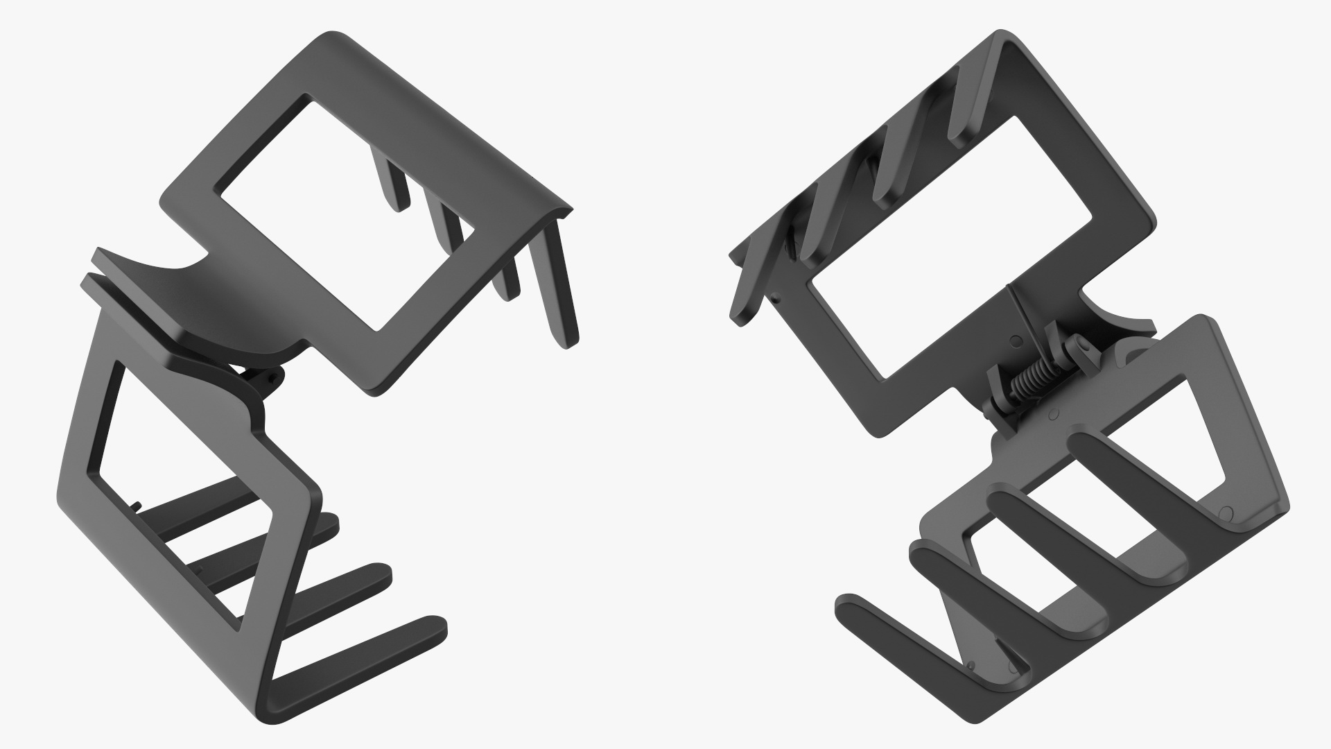 3D Hair Claw Clip Small Black