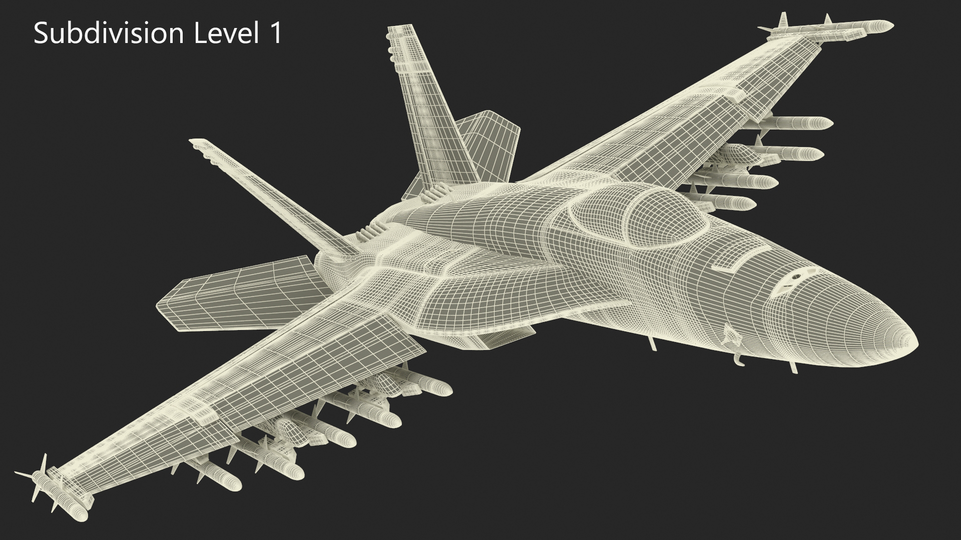 3D Fighter FA 18E Tophatters Rigged for Cinema 4D