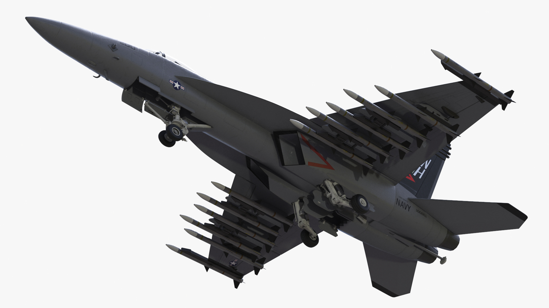 3D Fighter FA 18E Tophatters Rigged for Cinema 4D