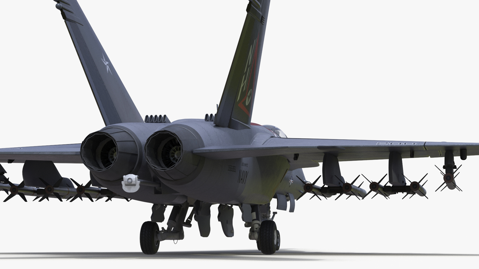 3D Fighter FA 18E Tophatters Rigged for Cinema 4D