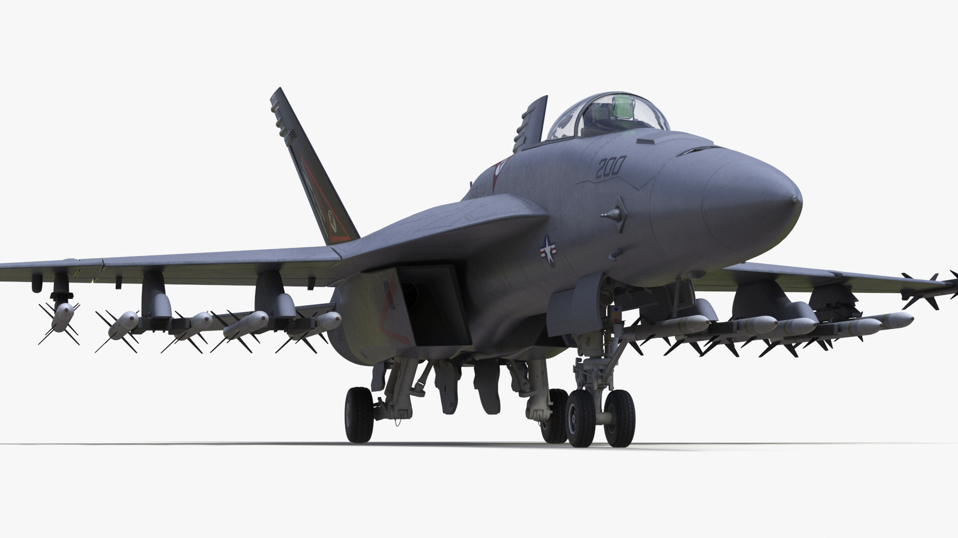 3D Fighter FA 18E Tophatters Rigged for Cinema 4D