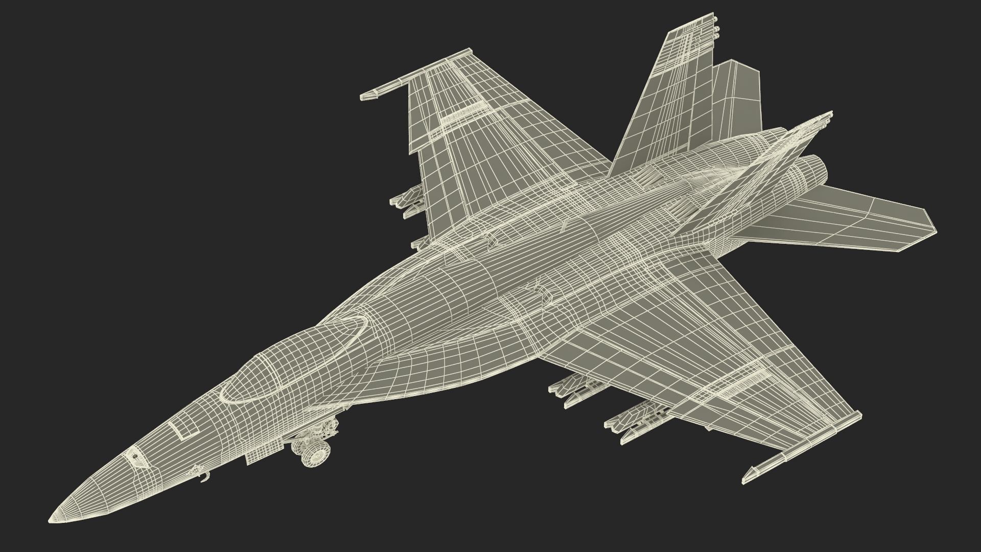 3D Fighter FA 18E Tophatters Rigged for Cinema 4D