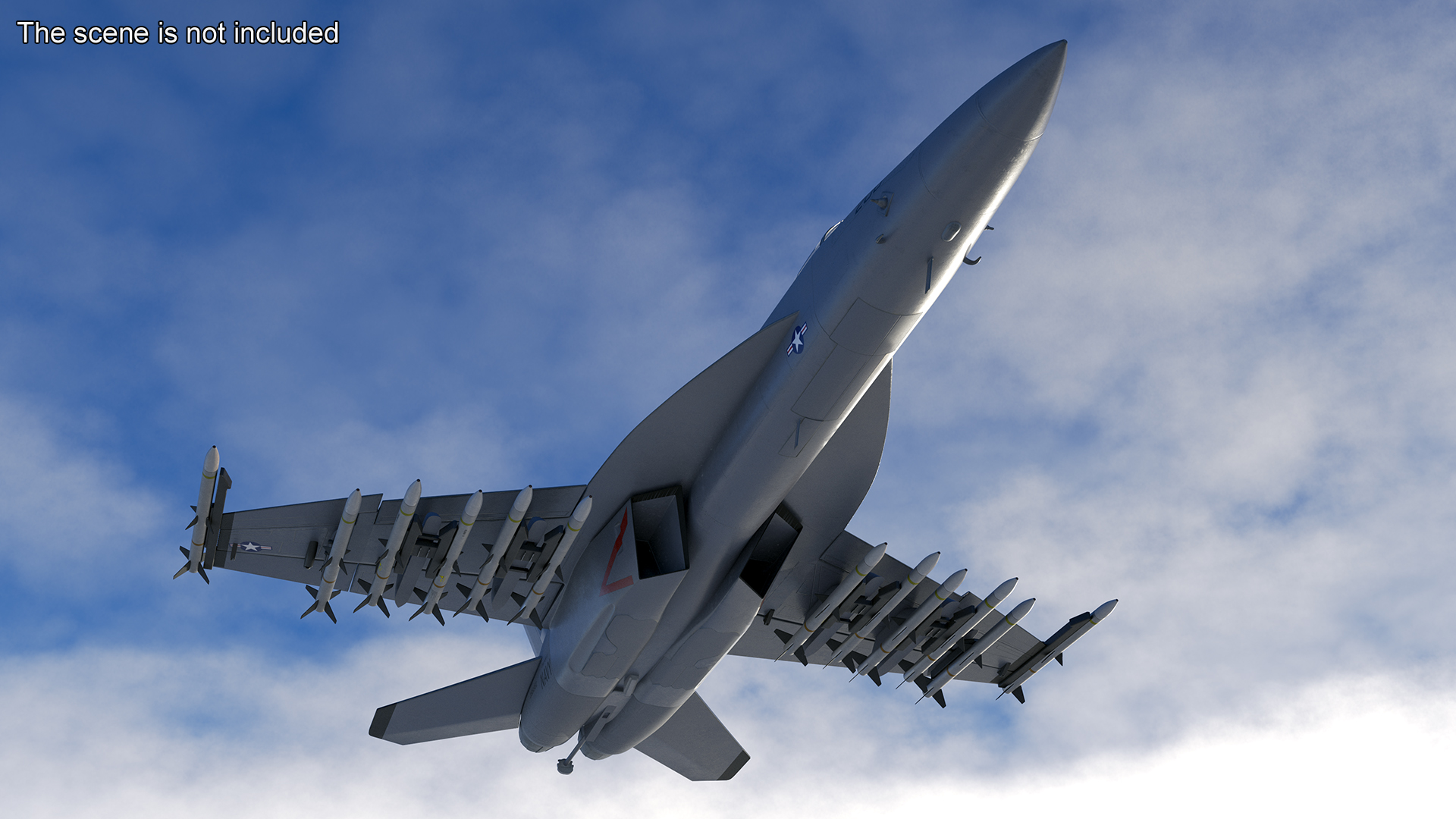 3D Fighter FA 18E Tophatters Rigged for Cinema 4D