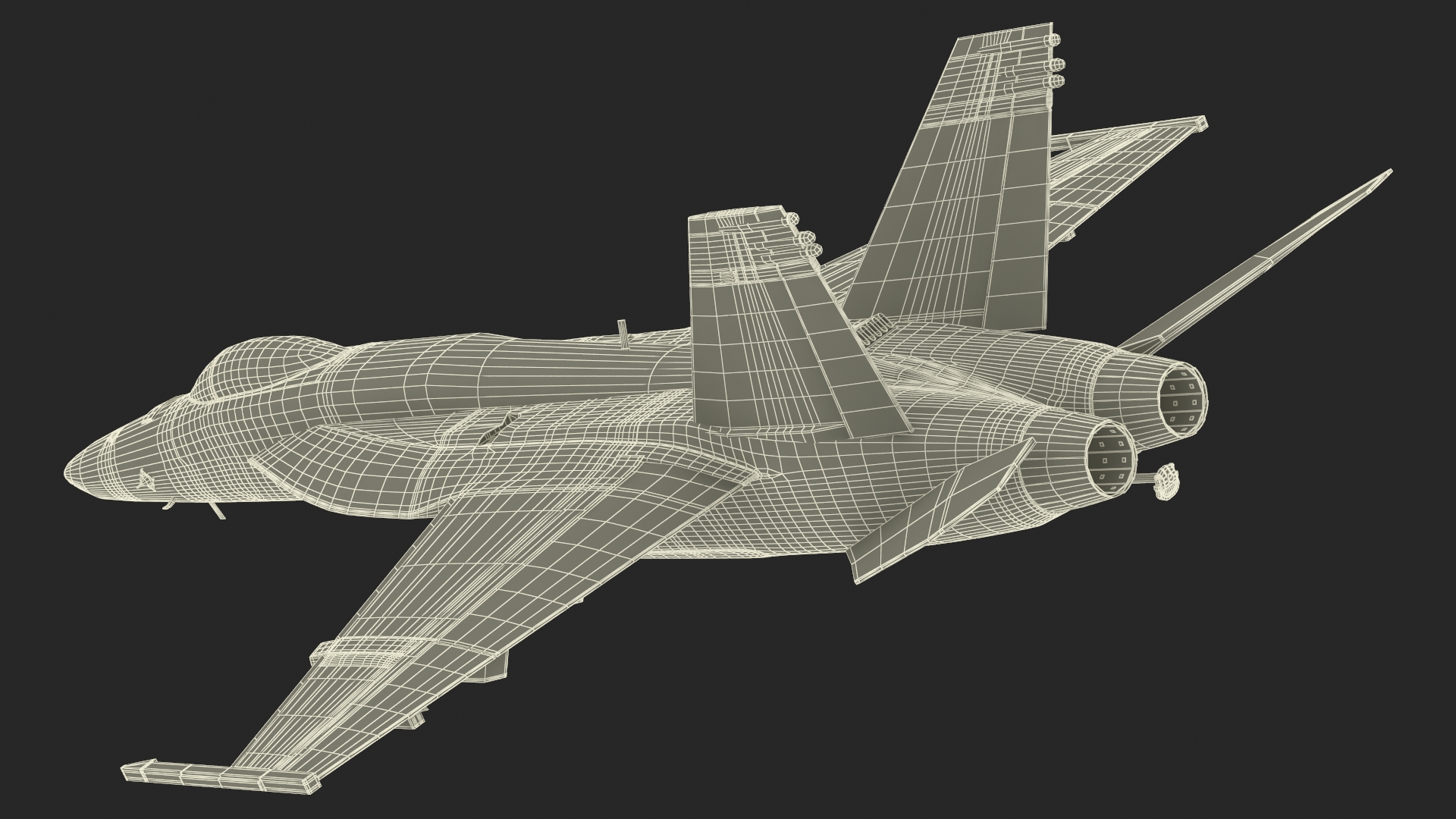 3D Fighter FA 18E Tophatters Rigged for Cinema 4D