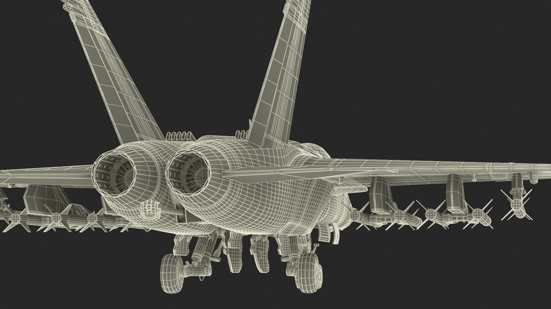 3D Fighter FA 18E Tophatters Rigged for Cinema 4D