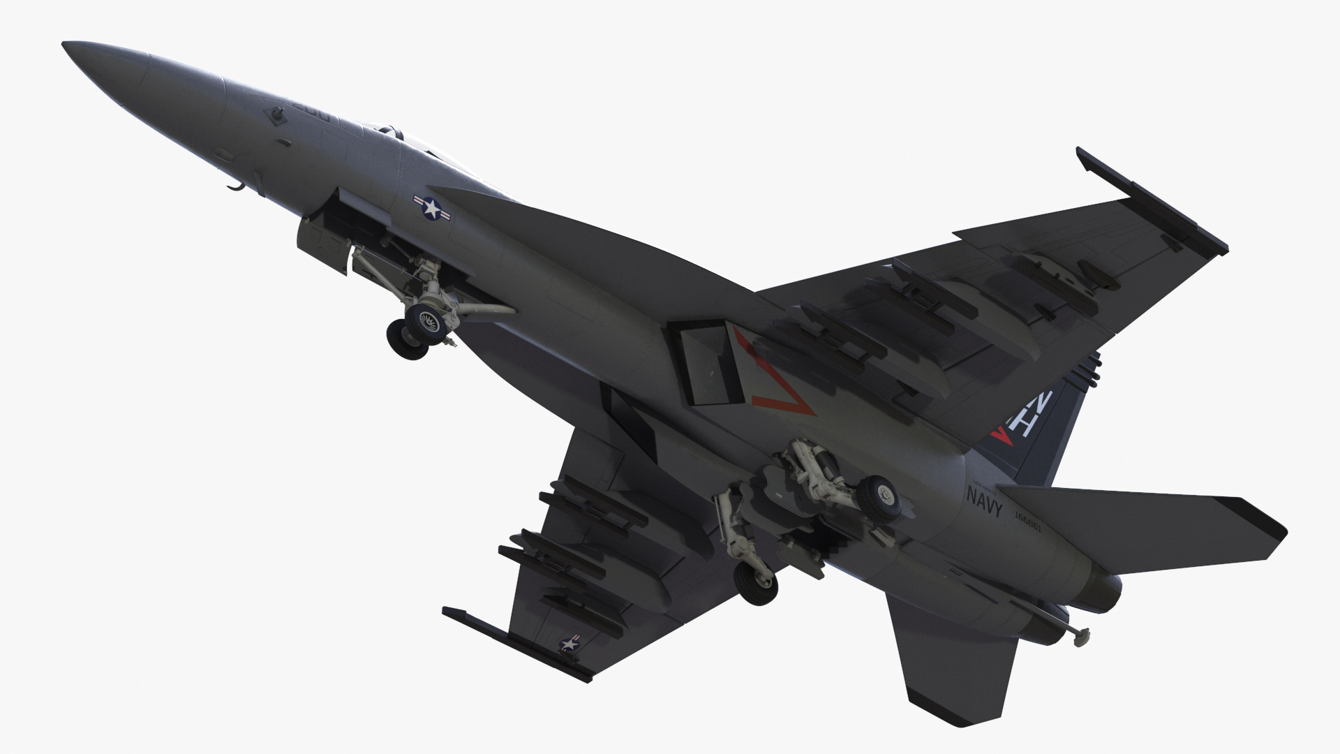3D Fighter FA 18E Tophatters Rigged for Cinema 4D