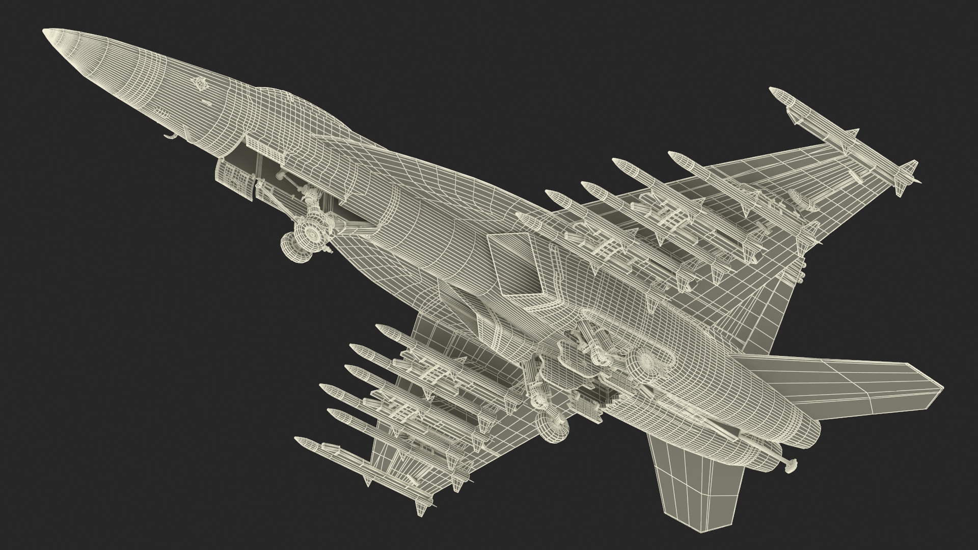 3D Fighter FA 18E Tophatters Rigged for Cinema 4D