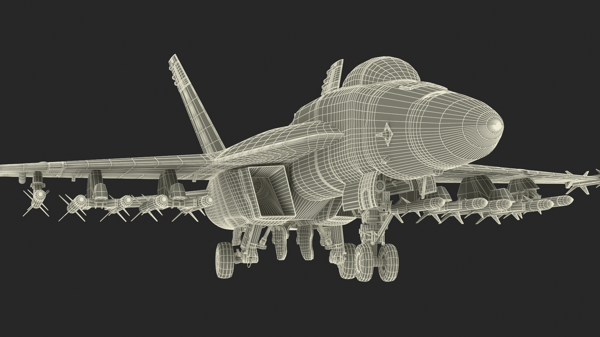 3D Fighter FA 18E Tophatters Rigged for Cinema 4D