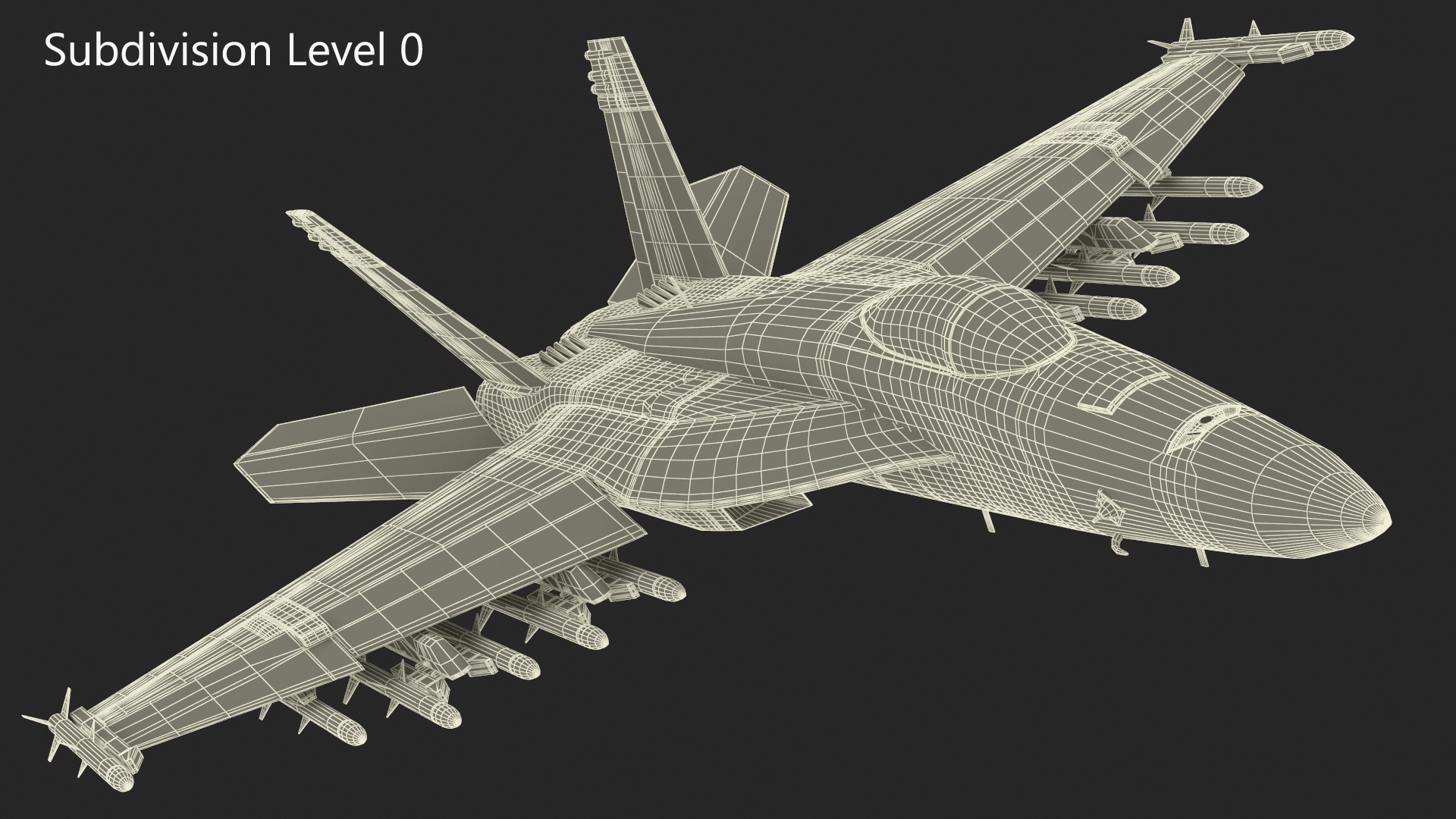 3D Fighter FA 18E Tophatters Rigged for Cinema 4D
