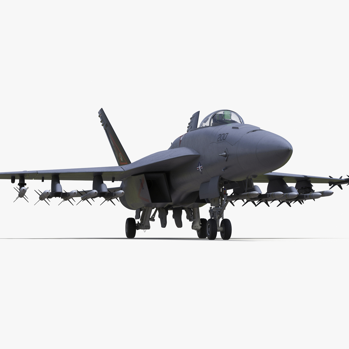 3D Fighter FA 18E Tophatters Rigged for Cinema 4D