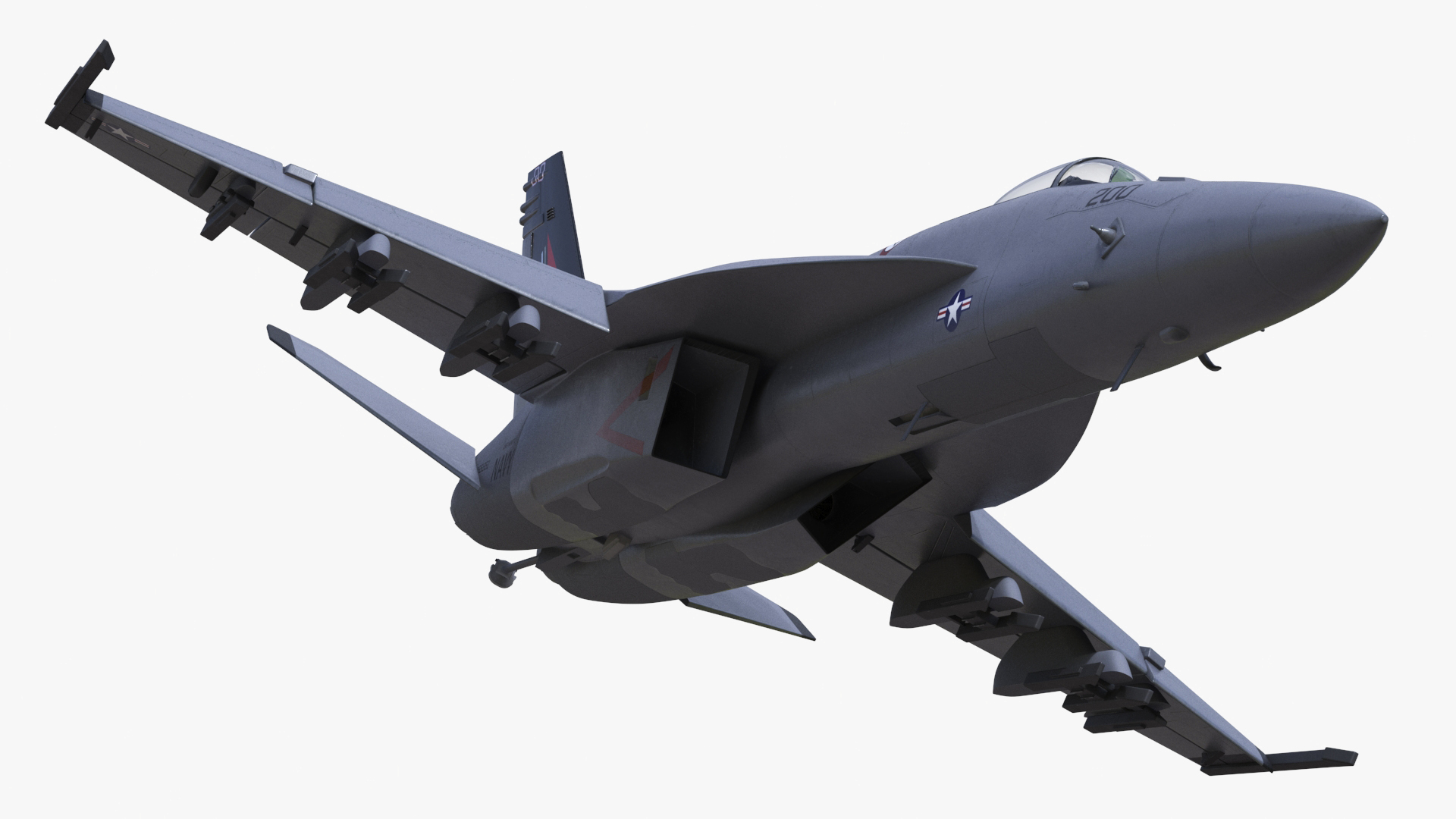 3D Fighter FA 18E Tophatters Rigged for Cinema 4D