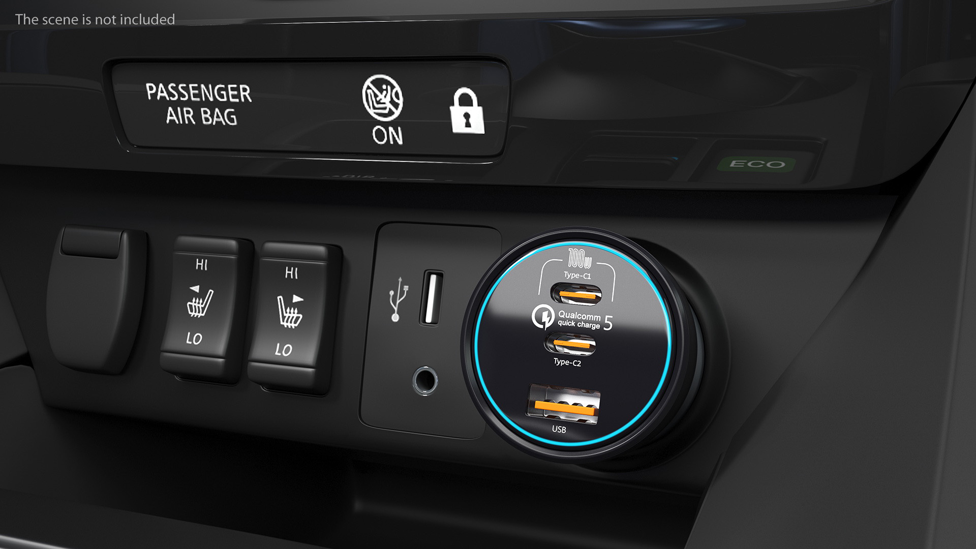 Baseus USB Type C Car Charger 3D model