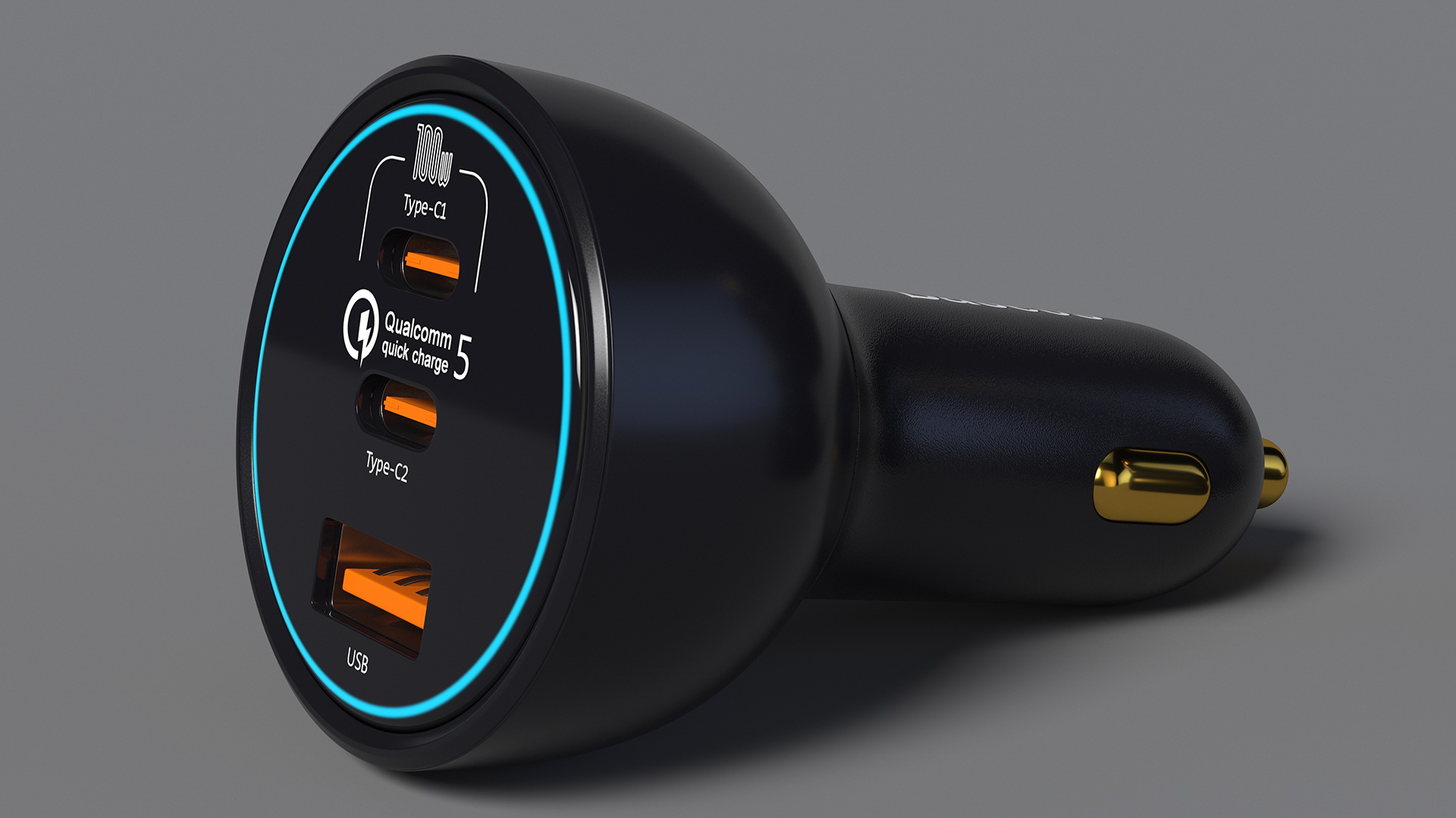 Baseus USB Type C Car Charger 3D model