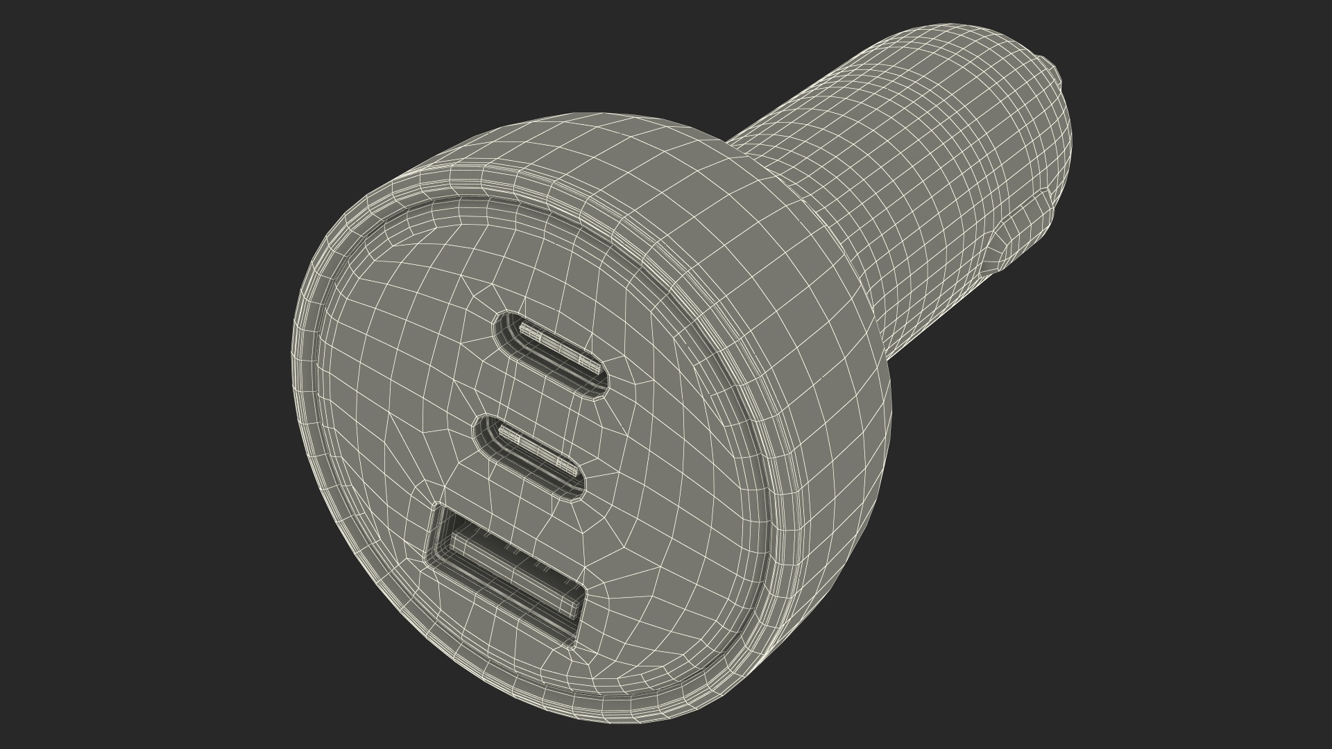 Baseus USB Type C Car Charger 3D model