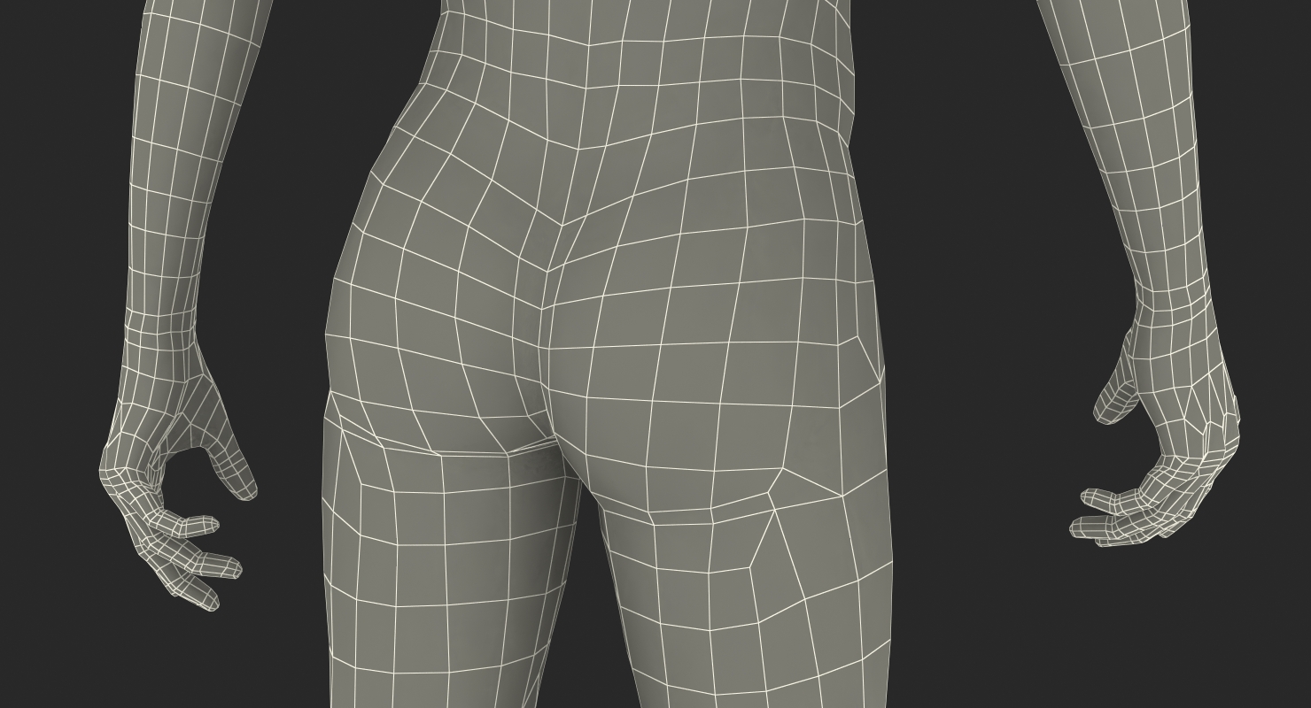 3D Male Mannequin Standing Pose model