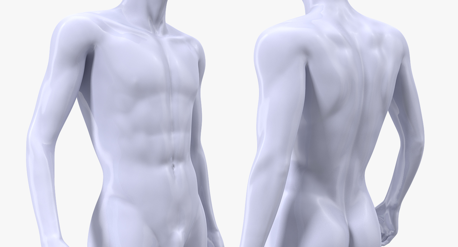 3D Male Mannequin Standing Pose model
