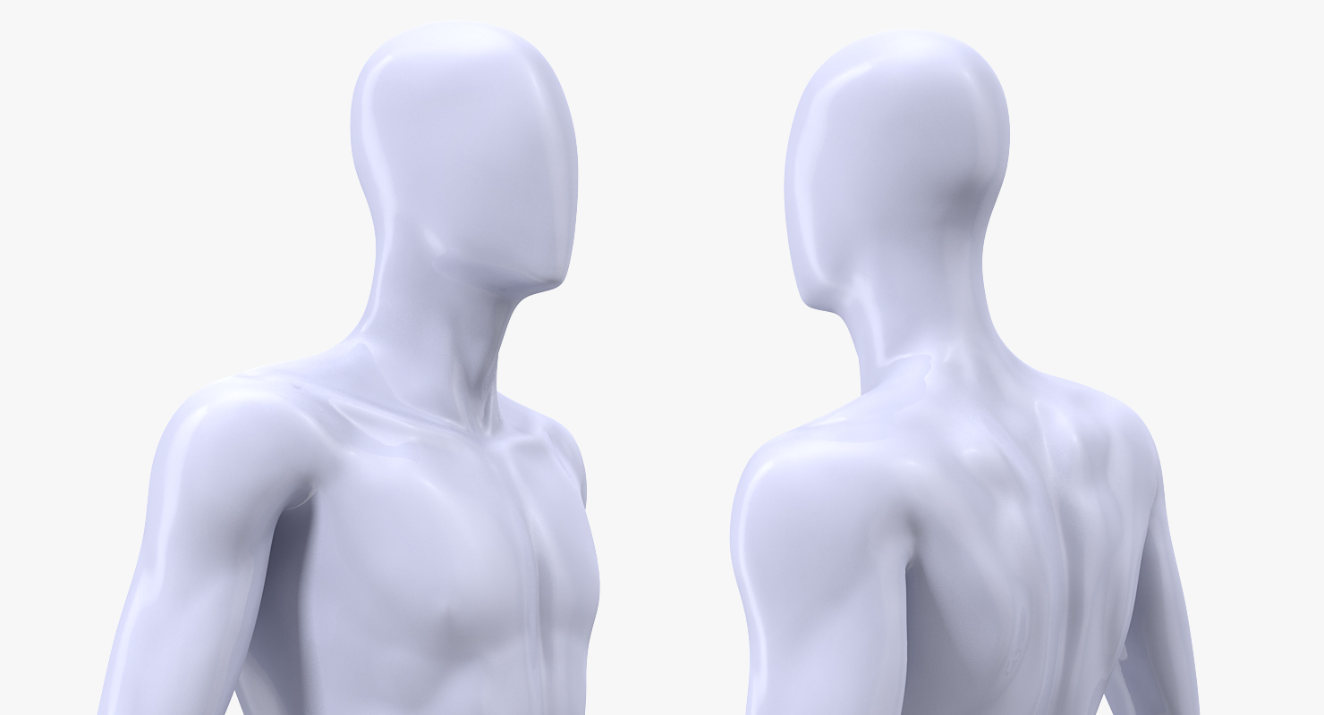 3D Male Mannequin Standing Pose model