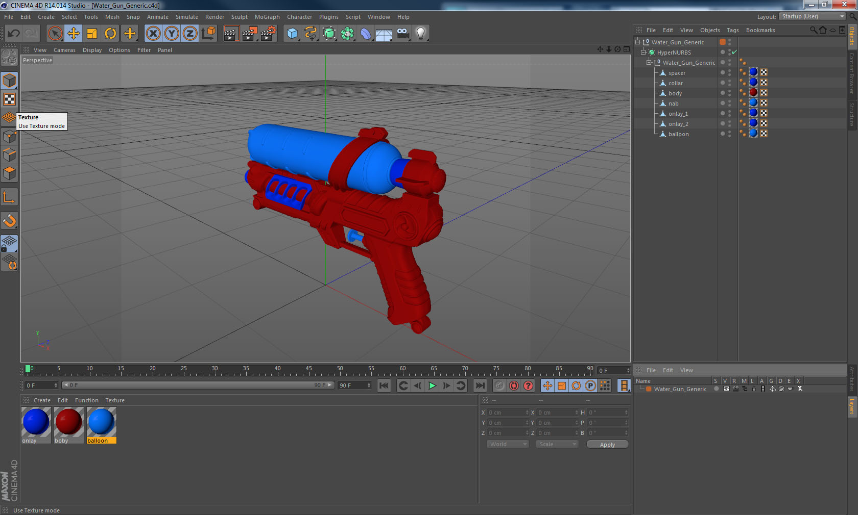 Water Gun Generic 3D
