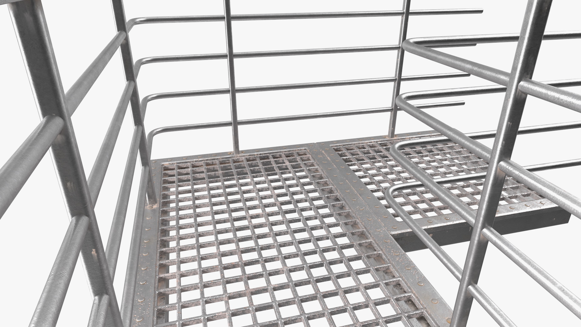 3D model Industrial Catwalk Long Corner
