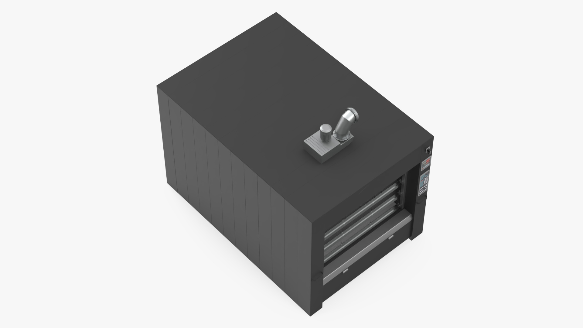 3D Industrial Steam Bakery Oven Lights On model