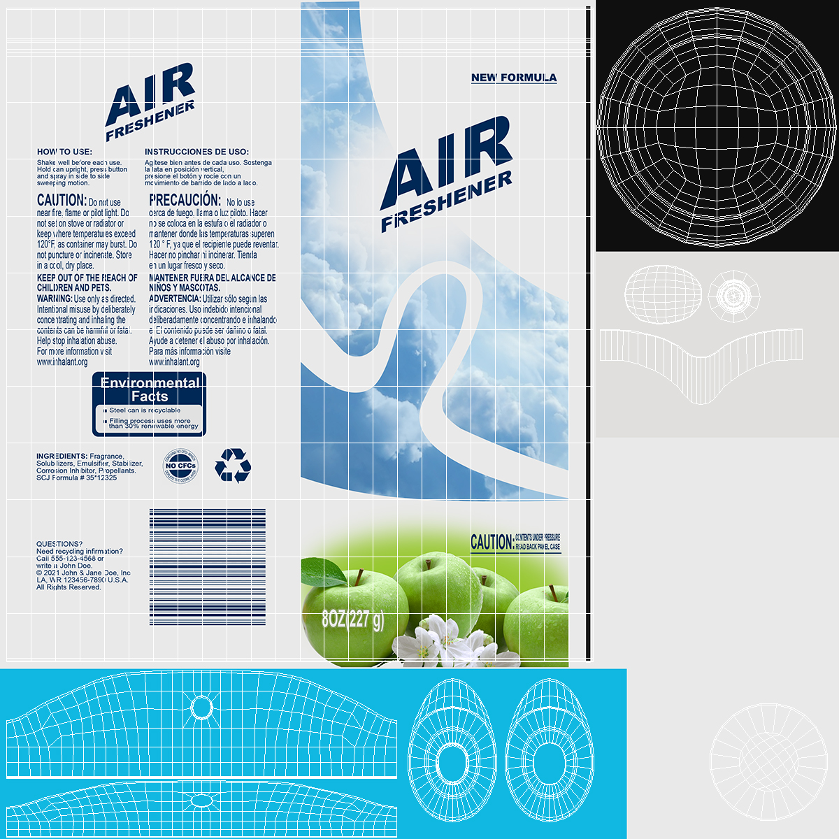 Air Freshener Aerosol Spray 3D