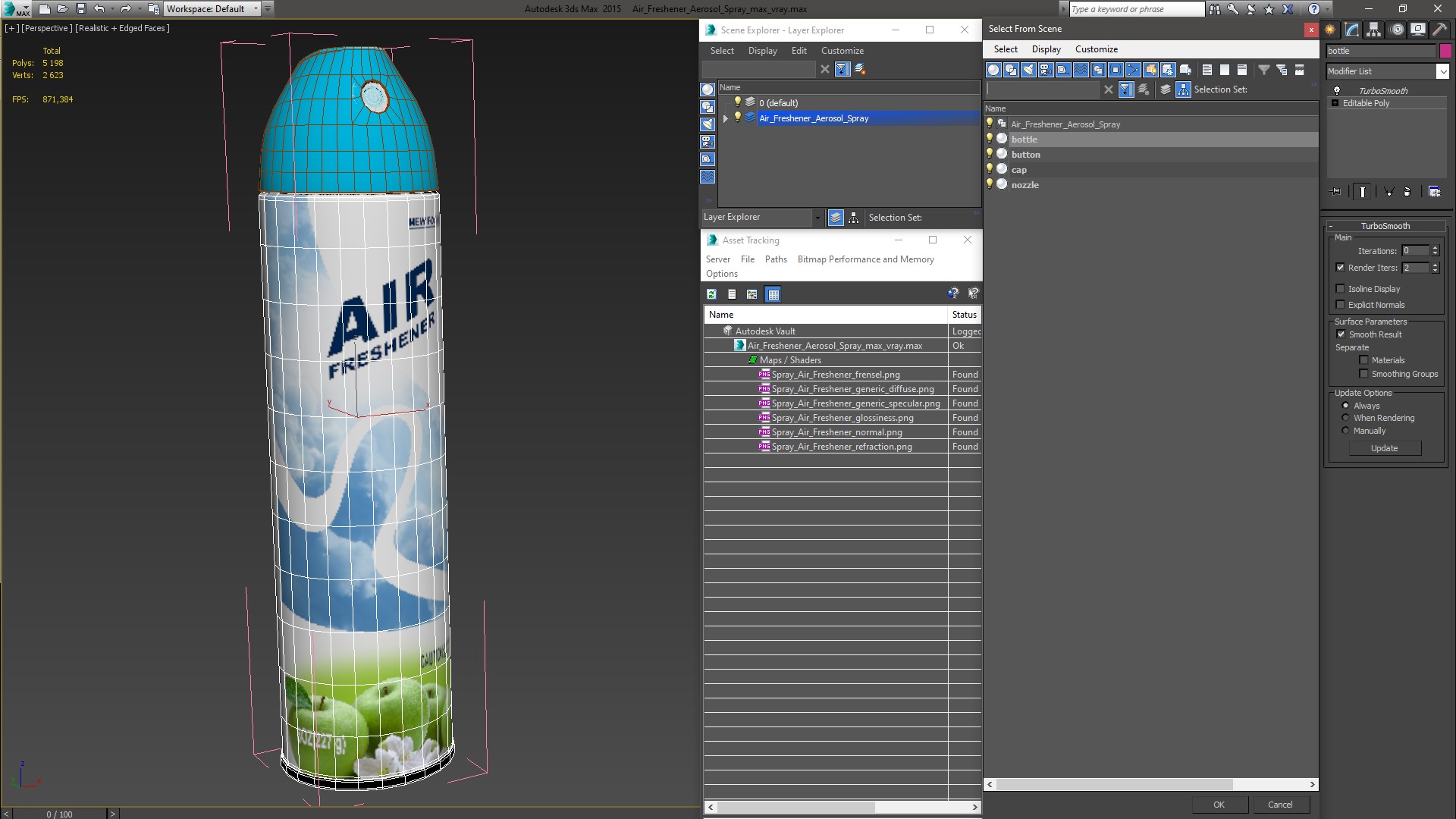 Air Freshener Aerosol Spray 3D
