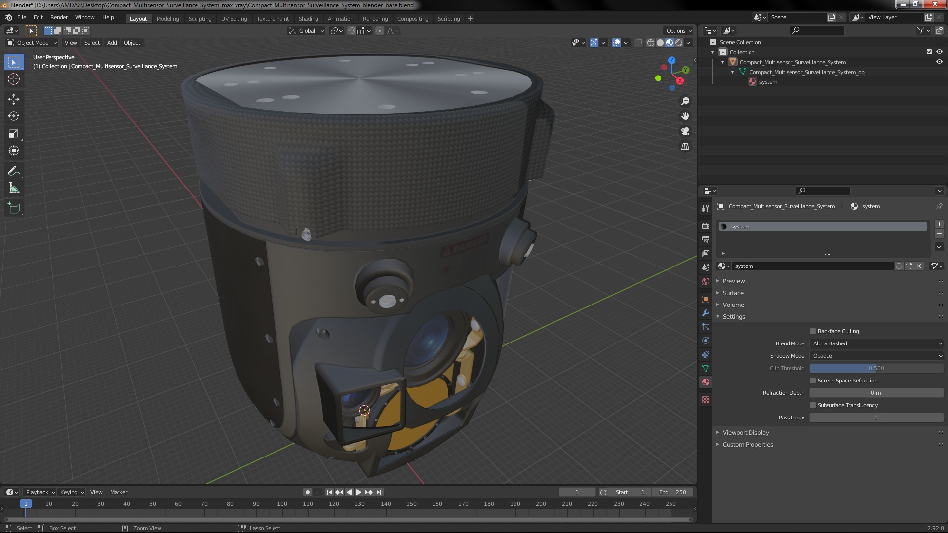 Compact Multisensor Surveillance System 3D model