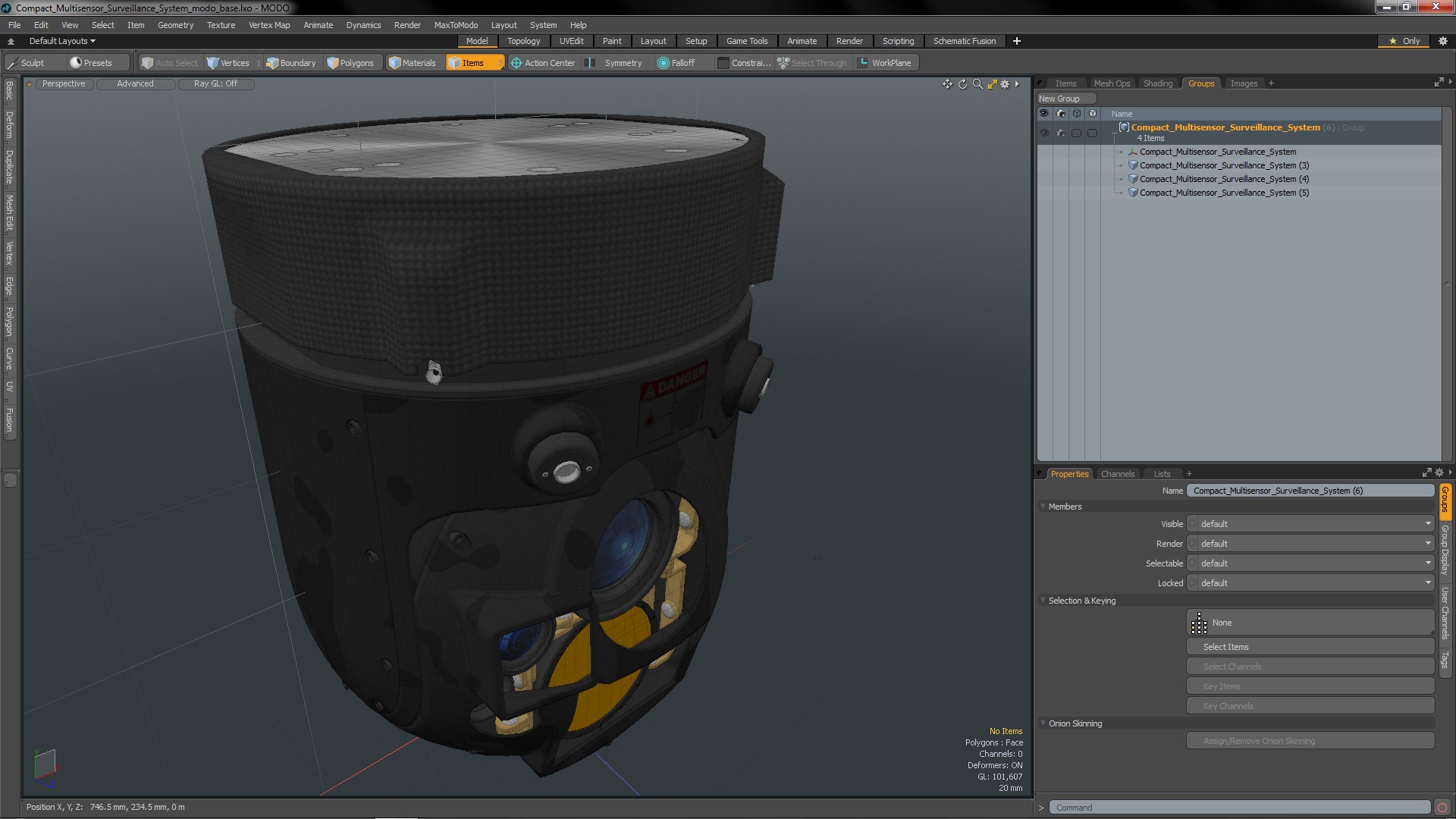 Compact Multisensor Surveillance System 3D model