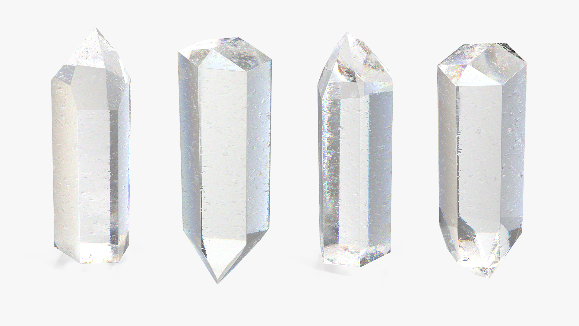 3D Unpolished Clear Quartz Crystal