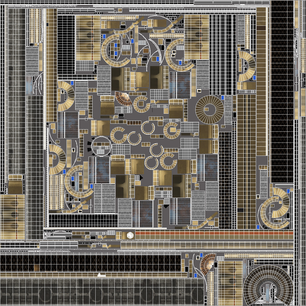 Futuristic Sci Fi Space Station with Solar Panels 3D model