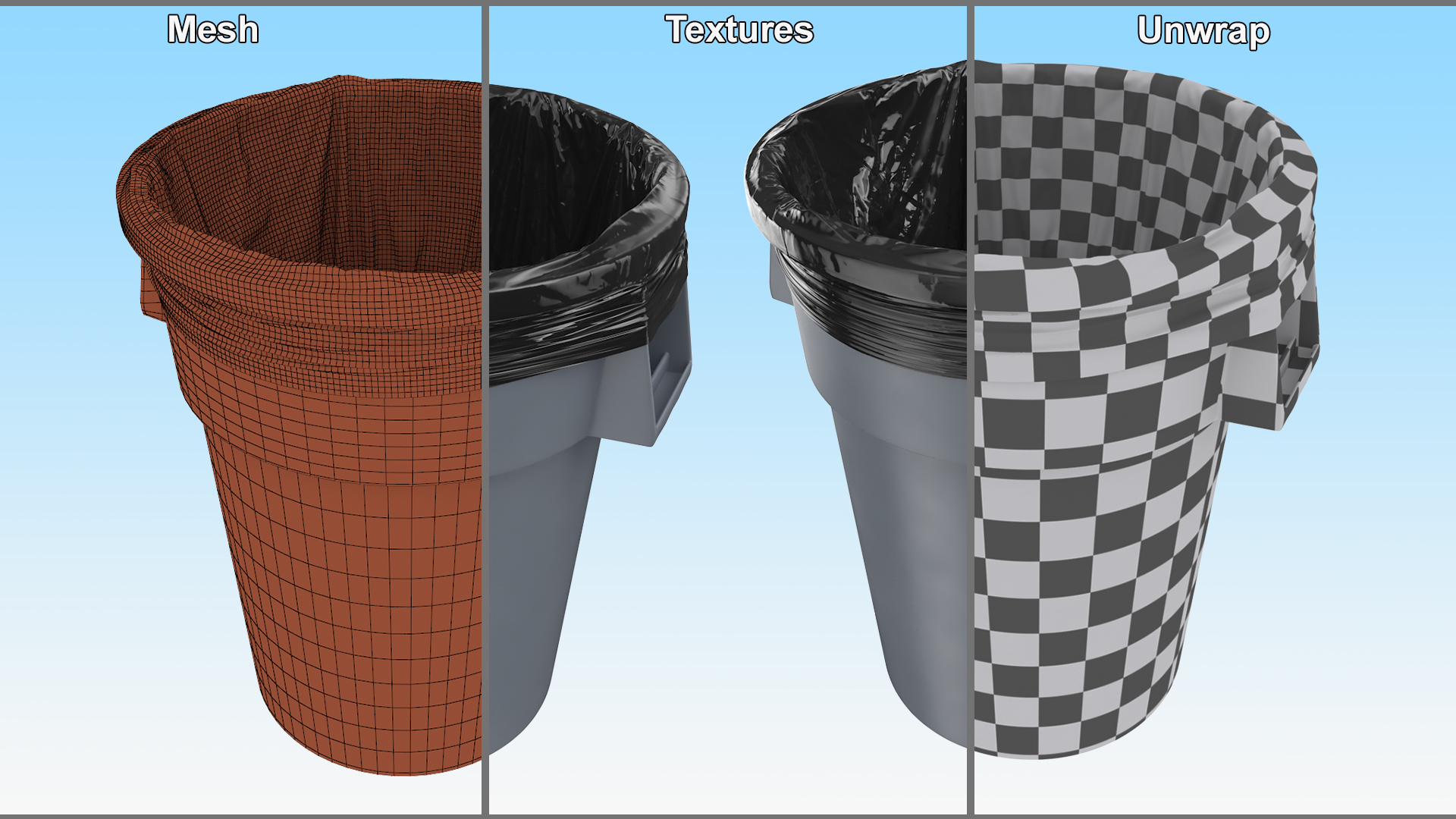 3D Trash Bag in a Can model
