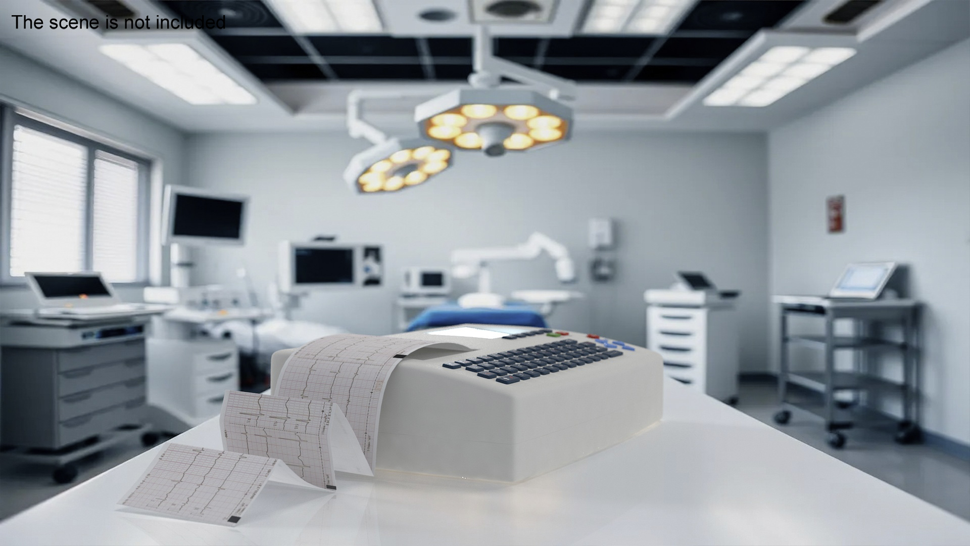 3D model ECG Machine with Printout