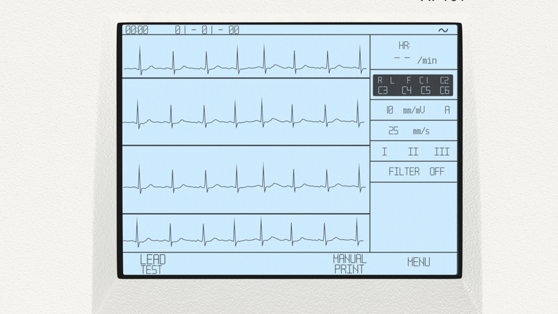3D model ECG Machine with Printout