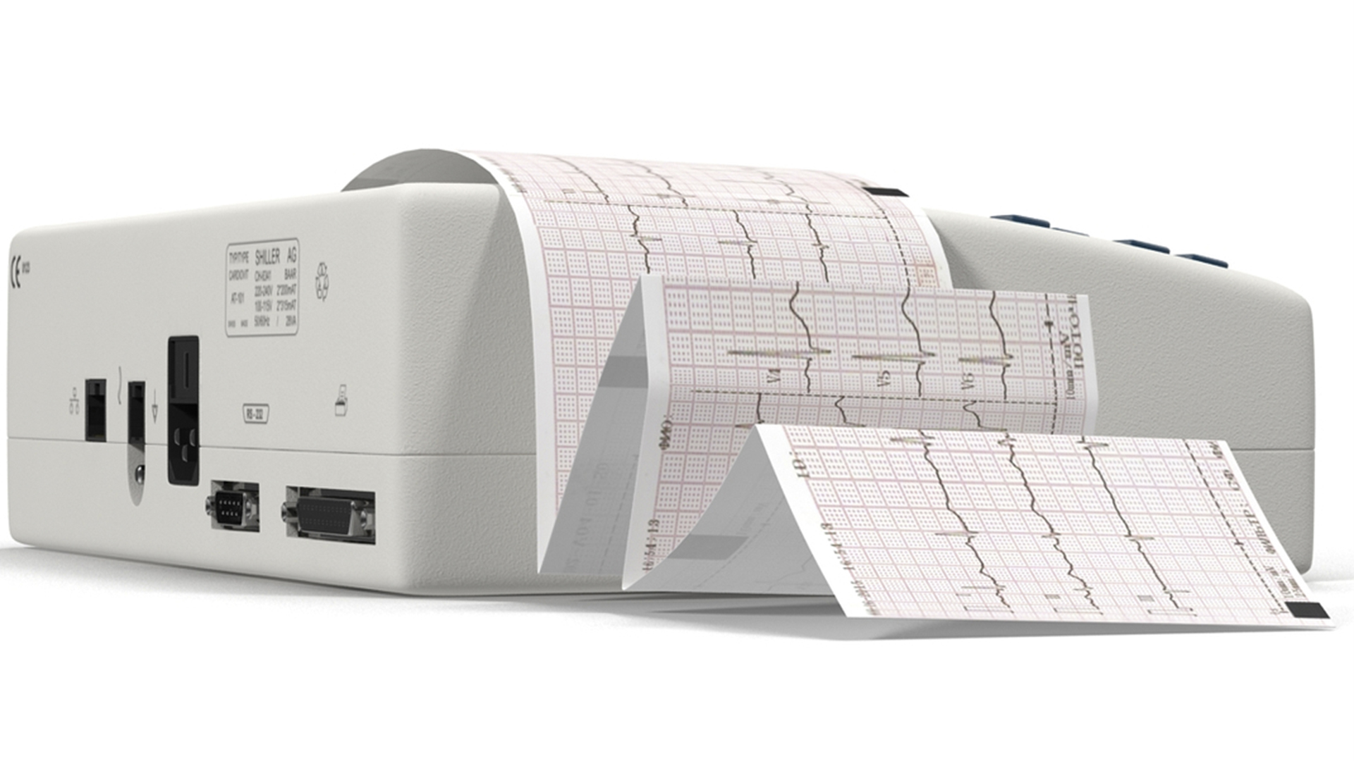 3D model ECG Machine with Printout