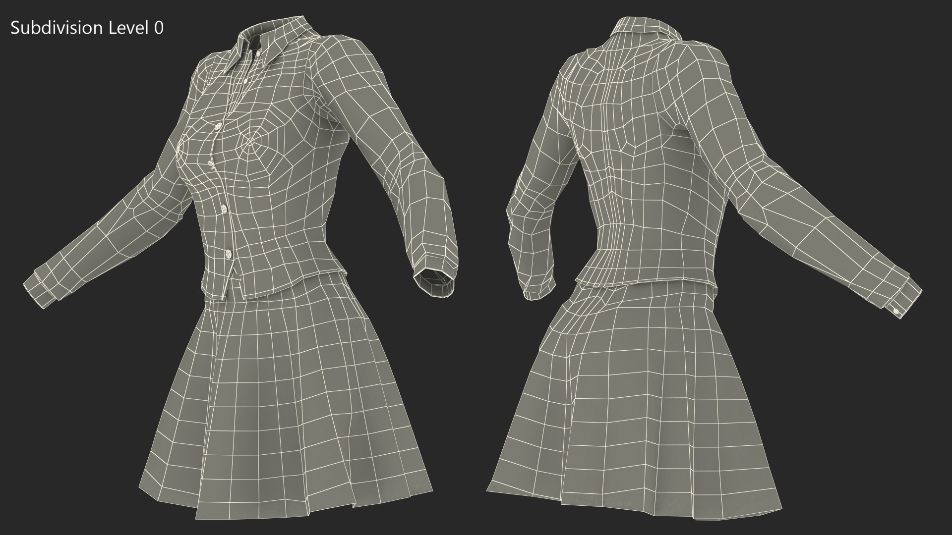 3D School Outfit model