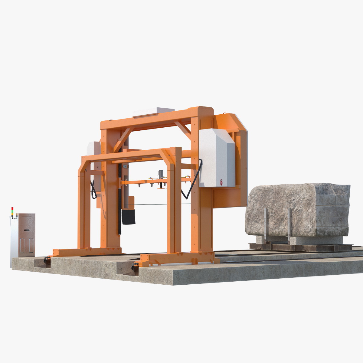3D Cutter Concrete Slab Wire Saw Rigged